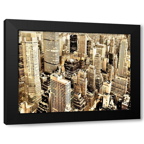 Skycrapers in Manhattan, NYC Black Modern Wood Framed Art Print with Double Matting by Ratsenskiy, Vadim
