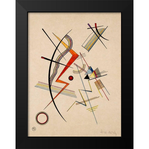 Untitled Black Modern Wood Framed Art Print by Kandinsky, Wassily