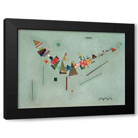 Improvisation Black Modern Wood Framed Art Print with Double Matting by Kandinsky, Wassily