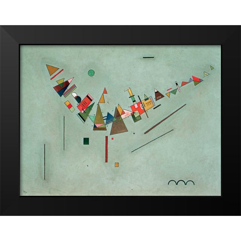 Improvisation Black Modern Wood Framed Art Print by Kandinsky, Wassily