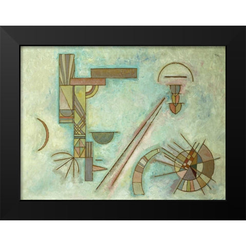 Weisslich Black Modern Wood Framed Art Print by Kandinsky, Wassily
