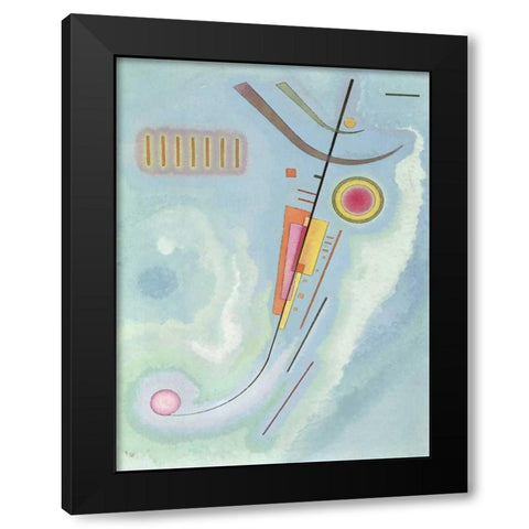 Untitled Black Modern Wood Framed Art Print with Double Matting by Kandinsky, Wassily