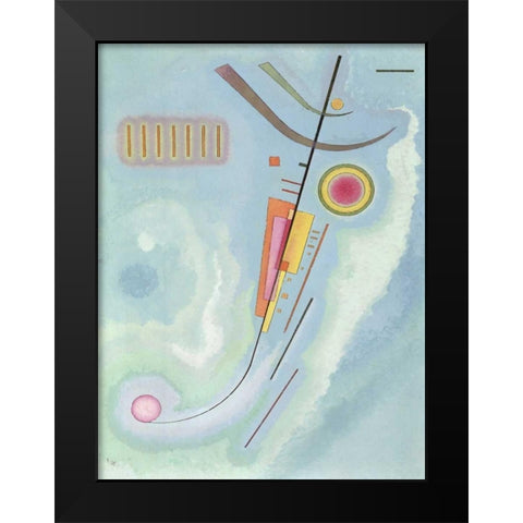 Untitled Black Modern Wood Framed Art Print by Kandinsky, Wassily