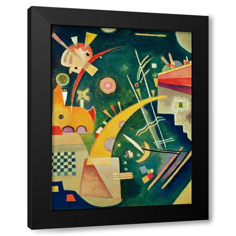 Hornform Black Modern Wood Framed Art Print with Double Matting by Kandinsky, Wassily