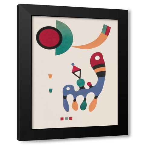 11 tableux et 7 poemes Black Modern Wood Framed Art Print by Kandinsky, Wassily