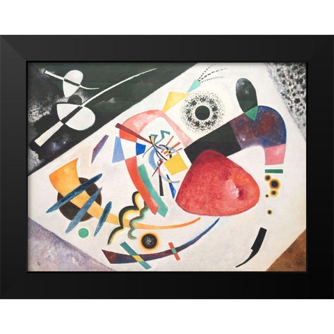 Roter Fleck Black Modern Wood Framed Art Print by Wassily, Kandinsky