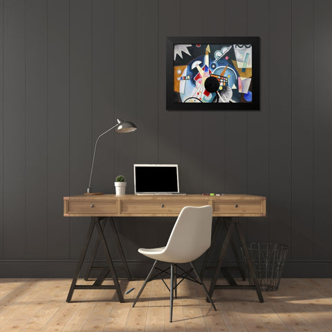 A Center (detail) Black Modern Wood Framed Art Print by Wassily, Kandinsky