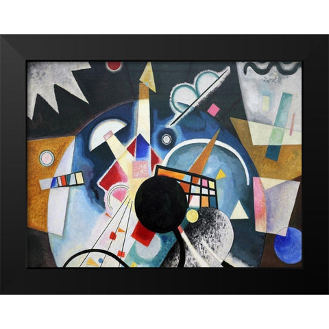 A Center (detail) Black Modern Wood Framed Art Print by Wassily, Kandinsky