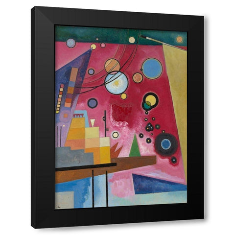 Schweres Rot (detail) Black Modern Wood Framed Art Print with Double Matting by Kandinsky, Wassily