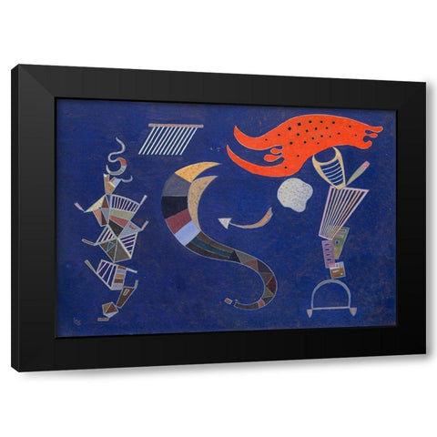 La_flÃ¨che- 1943 (Februar) Black Modern Wood Framed Art Print with Double Matting by Kandinsky, Wassily