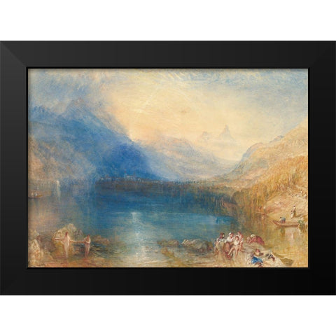The Lake of Zug Black Modern Wood Framed Art Print by William, Turner