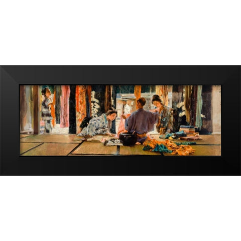 The Silk Merchant Black Modern Wood Framed Art Print by Blum, Robert Frederick