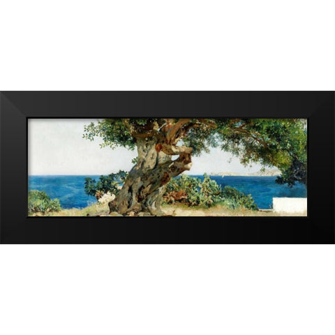 Algarrobo Black Modern Wood Framed Art Print by Sorolla y Bastida, Joaquin