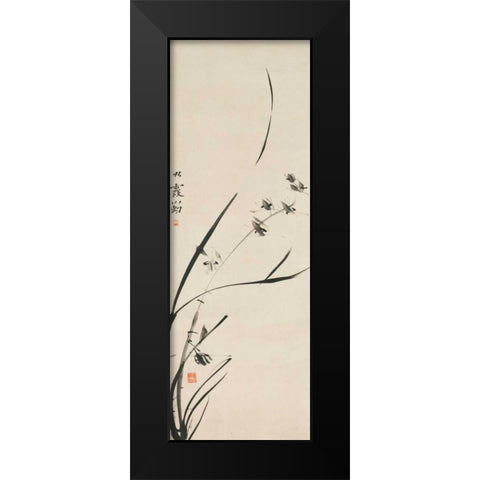 Orchids  Black Modern Wood Framed Art Print by Anonymous
