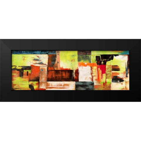 Jungle Black Modern Wood Framed Art Print by Aprile, Alessio