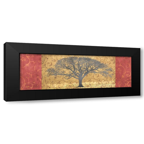 Golden Brocade Panel Black Modern Wood Framed Art Print with Double Matting by Aprile, Alessio