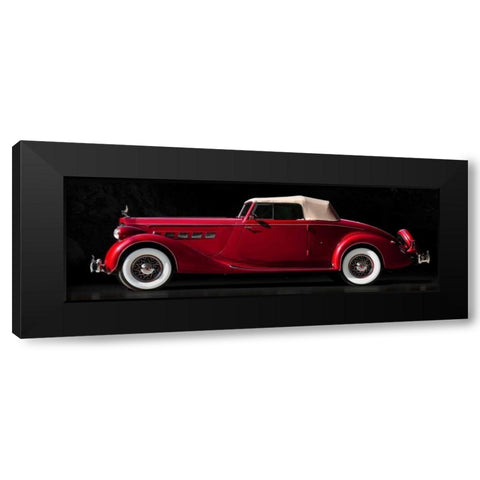 Packard Super Eight Coupe Roadster Black Modern Wood Framed Art Print with Double Matting by Gasoline Images