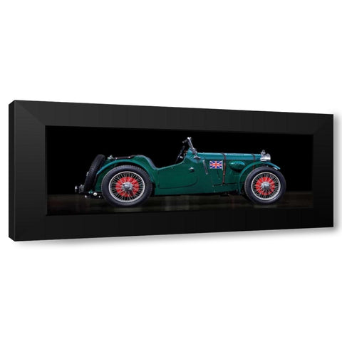 MC race car Black Modern Wood Framed Art Print with Double Matting by Gasoline Images