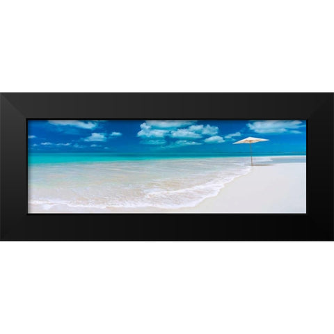 Tropical beach in Cayo Largo, Cuba Black Modern Wood Framed Art Print by Anonymous