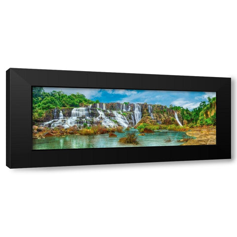 Pongour waterfall, Vietnam Black Modern Wood Framed Art Print with Double Matting by Pangea Images