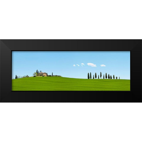 Strada del Brunello-Tuscany (detail) Black Modern Wood Framed Art Print by Pangea Images