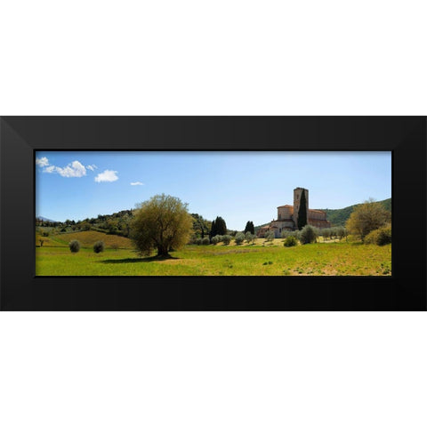 Abbazia di S. Antimo-Val d Orcia-Tuscany Black Modern Wood Framed Art Print by Pangea Images