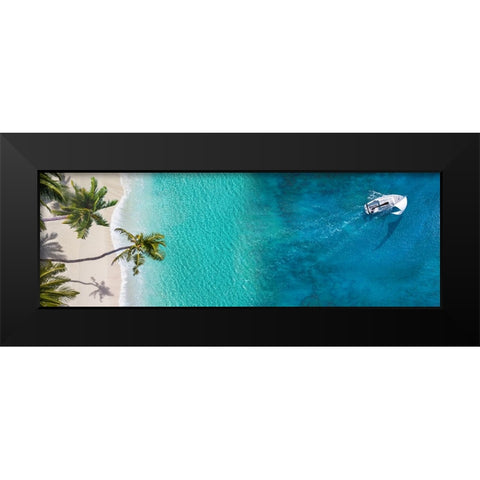 Sailing Away Black Modern Wood Framed Art Print by Pangea Images