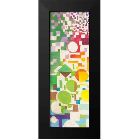 Multicolor Pattern II Black Modern Wood Framed Art Print by Bacci, Leonardo