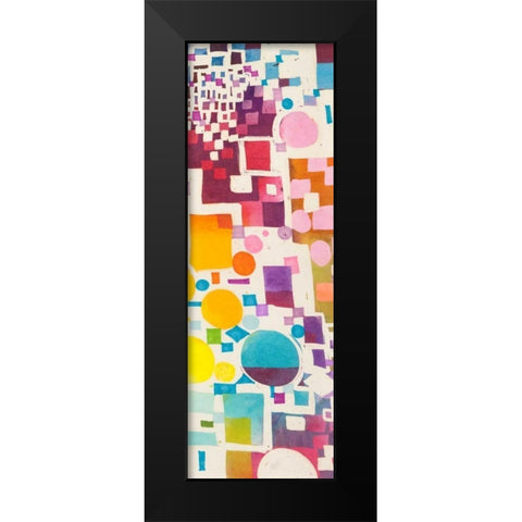 Multicolor Pattern III Black Modern Wood Framed Art Print by Bacci, Leonardo