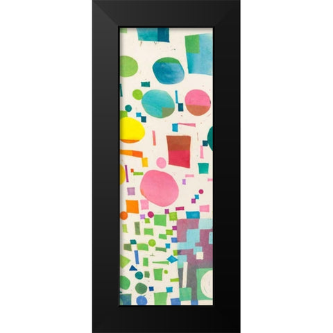 Multicolor Pattern IV Black Modern Wood Framed Art Print by Bacci, Leonardo