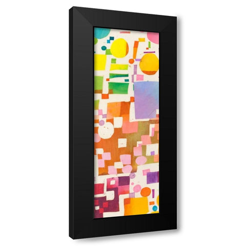 Multicolor Pattern V Black Modern Wood Framed Art Print with Double Matting by Bacci, Leonardo