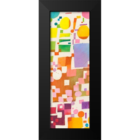 Multicolor Pattern V Black Modern Wood Framed Art Print by Bacci, Leonardo