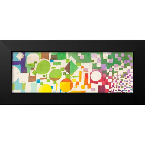 Multicolor Pattern VI Black Modern Wood Framed Art Print by Bacci, Leonardo