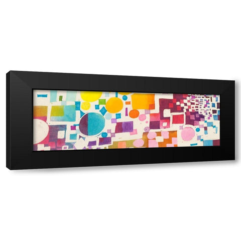 Multicolor Pattern VII Black Modern Wood Framed Art Print with Double Matting by Bacci, Leonardo