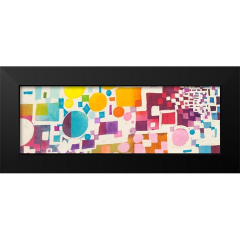 Multicolor Pattern VII Black Modern Wood Framed Art Print by Bacci, Leonardo