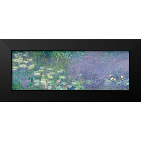 Morning I Black Modern Wood Framed Art Print by Monet, Claude