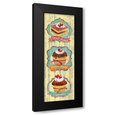 Fresh-Baked Cupcakes Black Modern Wood Framed Art Print by Skip Teller