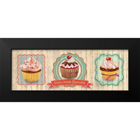 Fresh Cakes Black Modern Wood Framed Art Print by Skip Teller