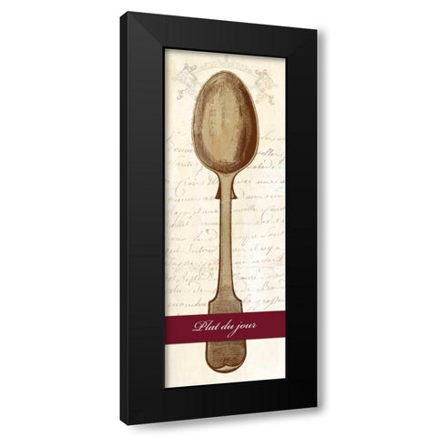 Plat du Jour Black Modern Wood Framed Art Print with Double Matting by Dellal, Remy