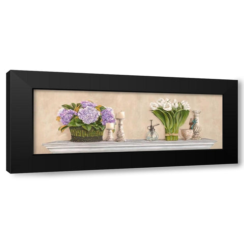 Memoires du jardin Black Modern Wood Framed Art Print with Double Matting by Dellal, Remy