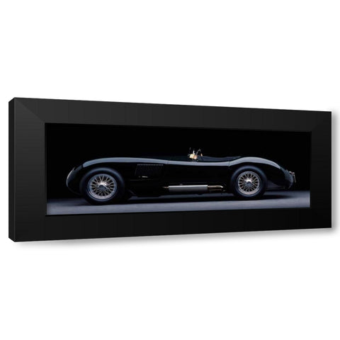 1951 Jaguar C-Type Black Modern Wood Framed Art Print by Heiny, Don
