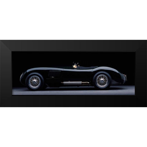 1951 Jaguar C-Type Black Modern Wood Framed Art Print by Heiny, Don