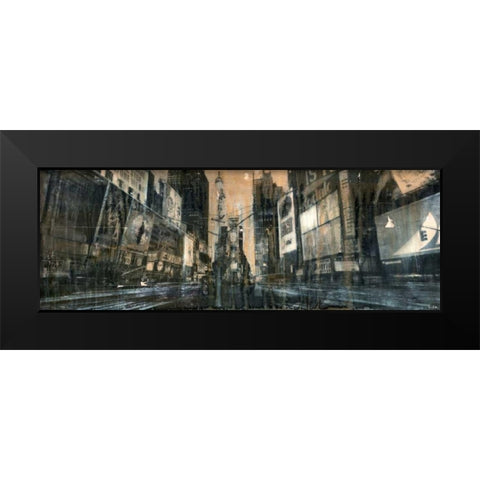 Times Square 1 Black Modern Wood Framed Art Print by Moschetta, Dario