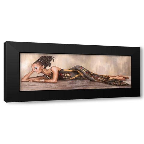 Beaute d Afrique Black Modern Wood Framed Art Print by Duval, Sonya