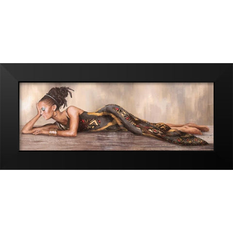 Beaute d Afrique Black Modern Wood Framed Art Print by Duval, Sonya