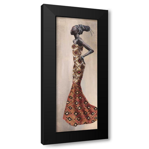 Princesse d Afrique Black Modern Wood Framed Art Print by Duval, Sonya