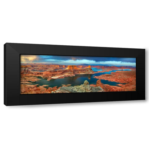 Alstrom Point at Lake Powell, Utah, USA Black Modern Wood Framed Art Print with Double Matting by Krahmer, Frank