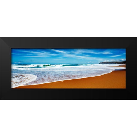 Praia Azul, Portugal Black Modern Wood Framed Art Print by Krahmer, Frank