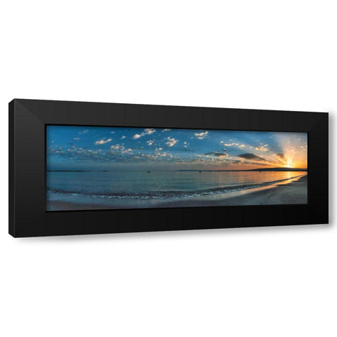 Alba sul Mediterraneo Black Modern Wood Framed Art Print with Double Matting by Ferrua, Fulvio