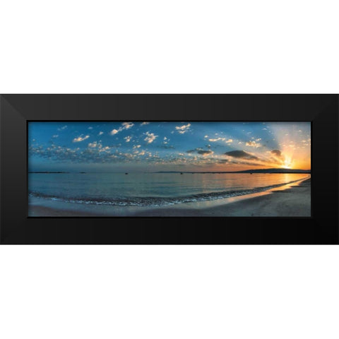 Alba sul Mediterraneo Black Modern Wood Framed Art Print by Ferrua, Fulvio